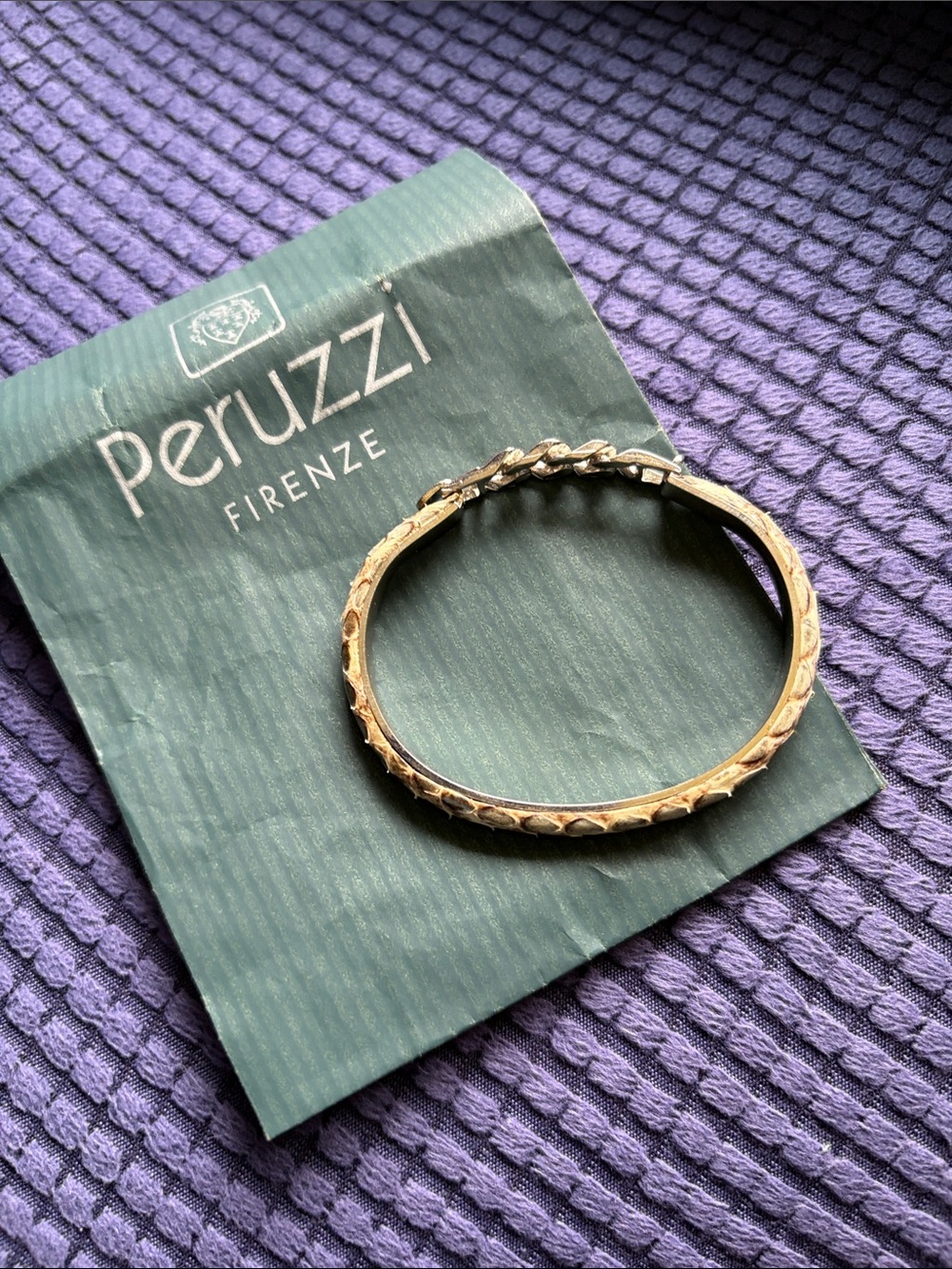 Snake skin Italian bracelet